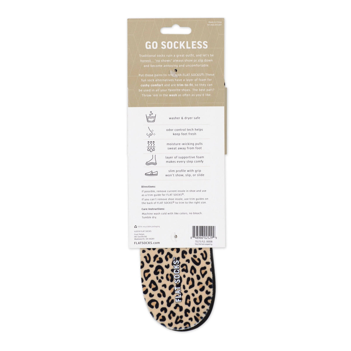 FLAT SOCKS Leopard