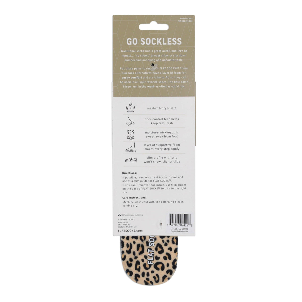 FLAT SOCKS Leopard