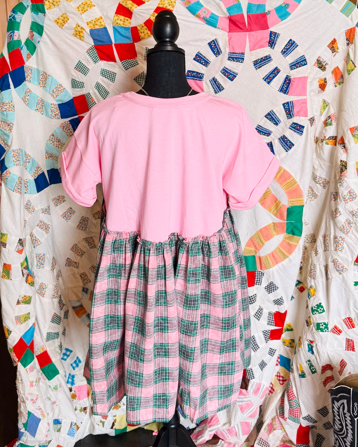 BLAIR PINK PLAID DRESS