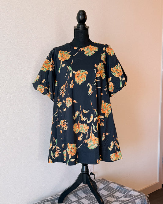 CHRISSY BLK/OR DRESS
