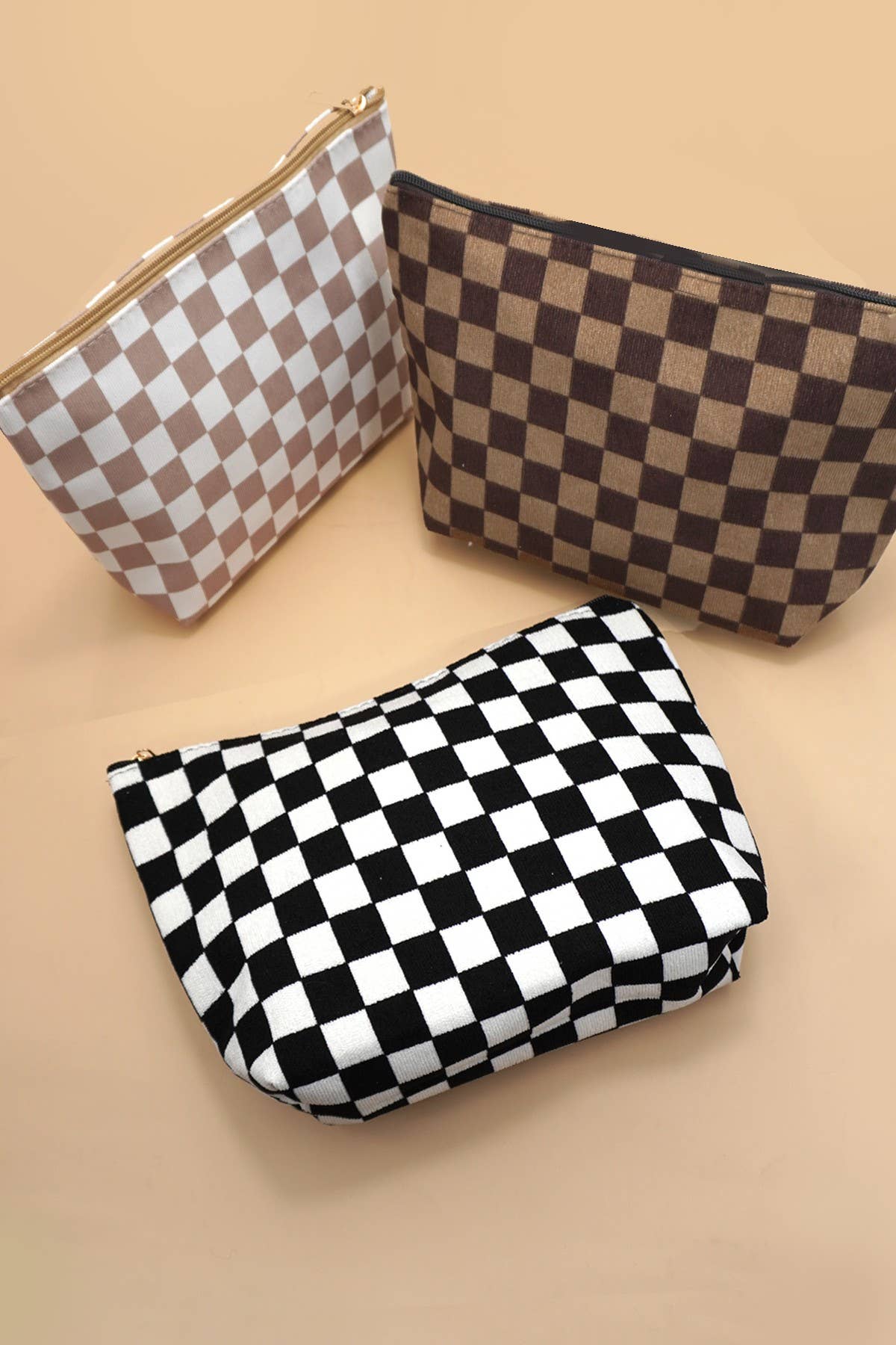 # BAG - MAKEUP CHECKER POUCH/BLACK