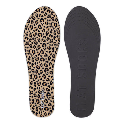 Leopard Print FLAT SOCKS: Small (up to Women's 11, Men's 10)