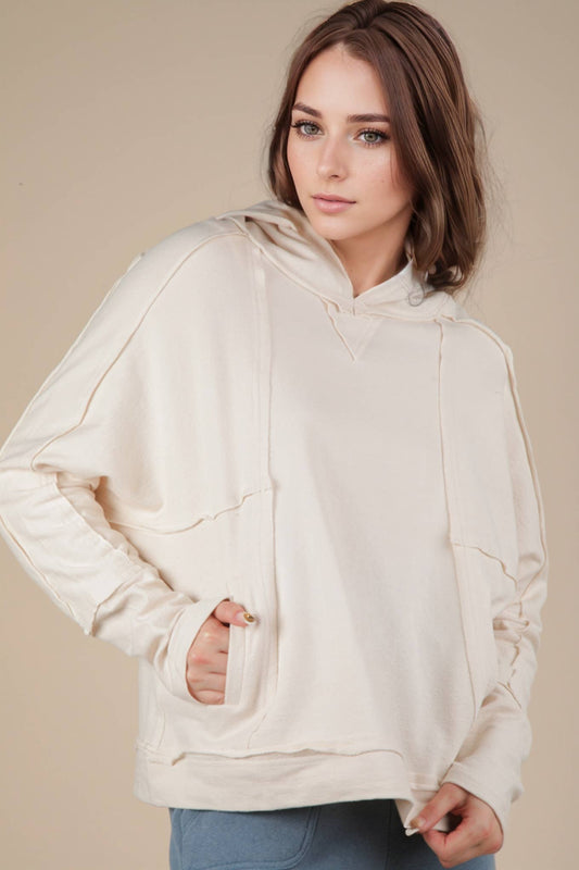 KENZIE CREAM KNIT HOODIE