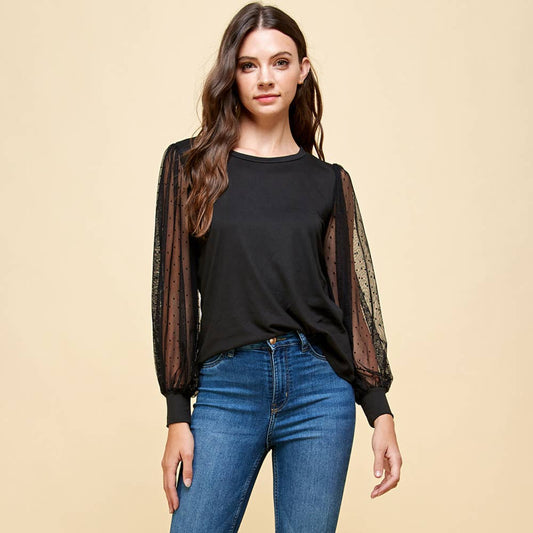 ISABELLE LACE SLEEVE TOP