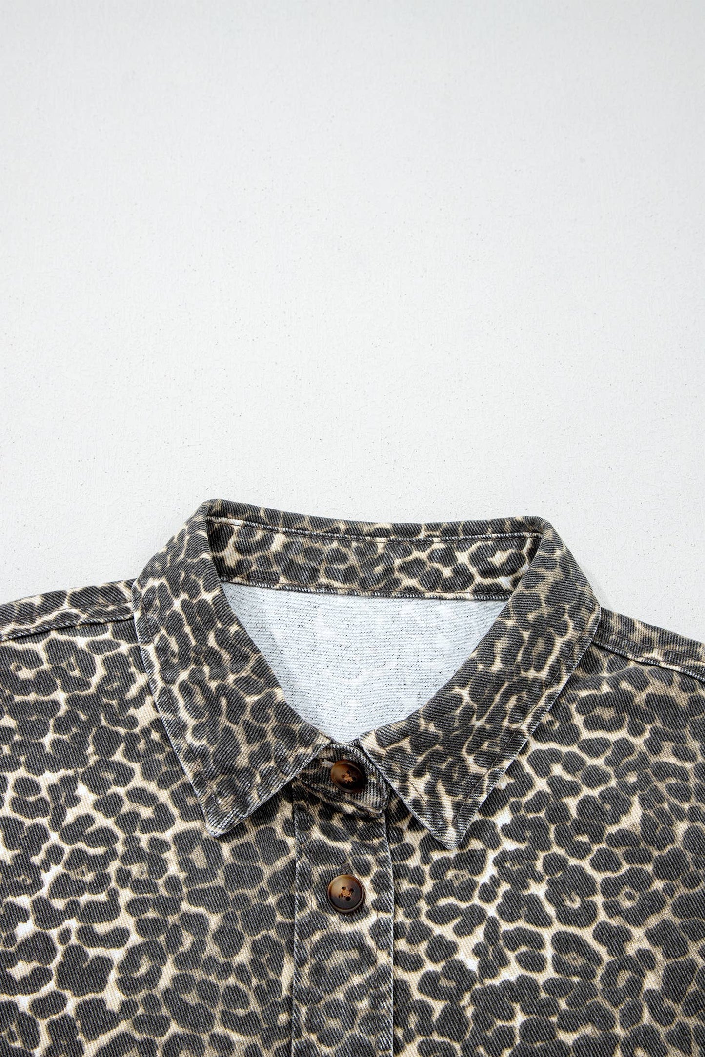 DENIM LEOPARD TOP