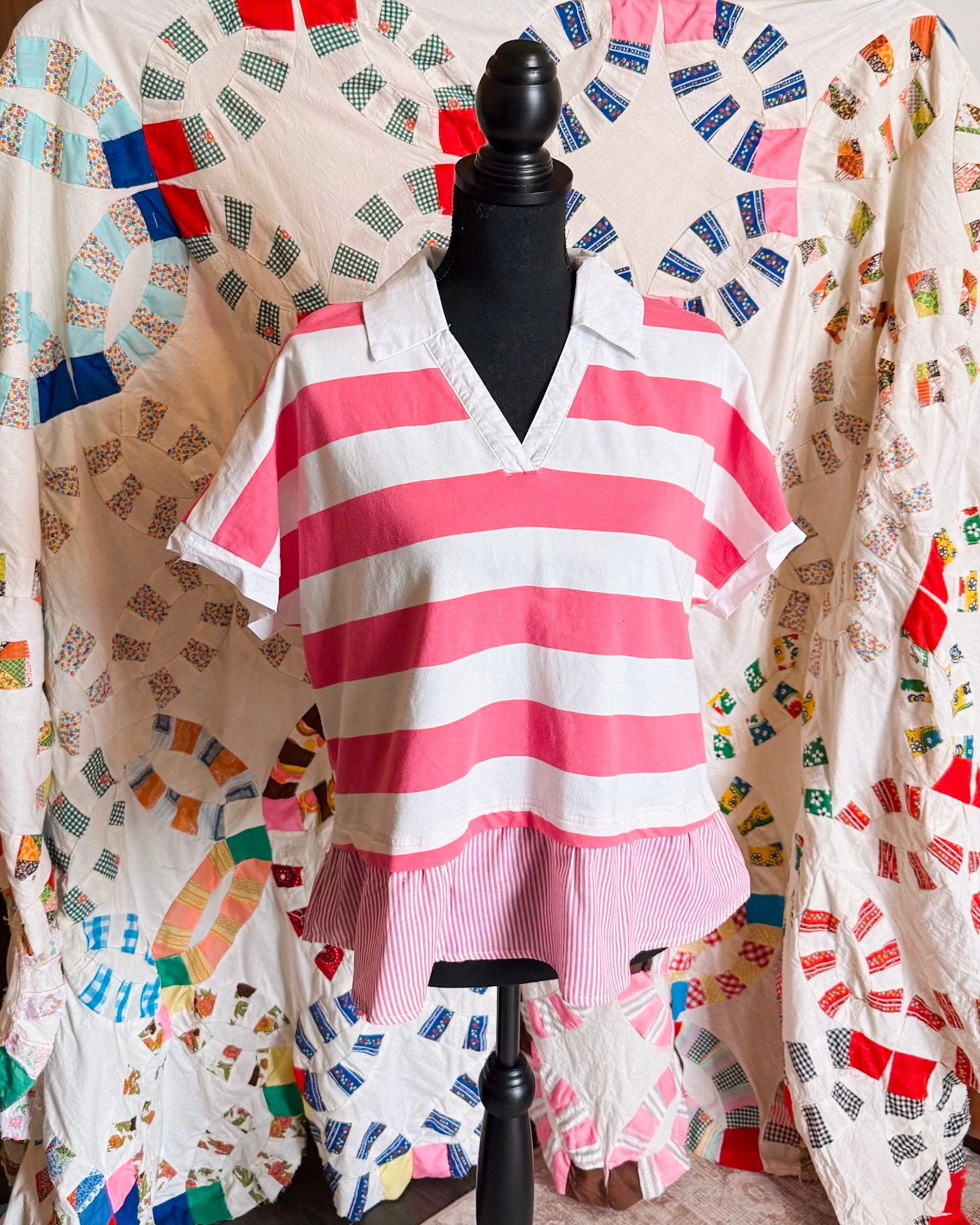 Abby Pink Stripe Top