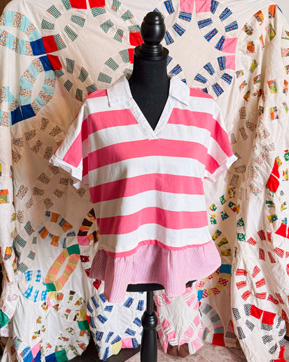 Abby Pink Stripe Top
