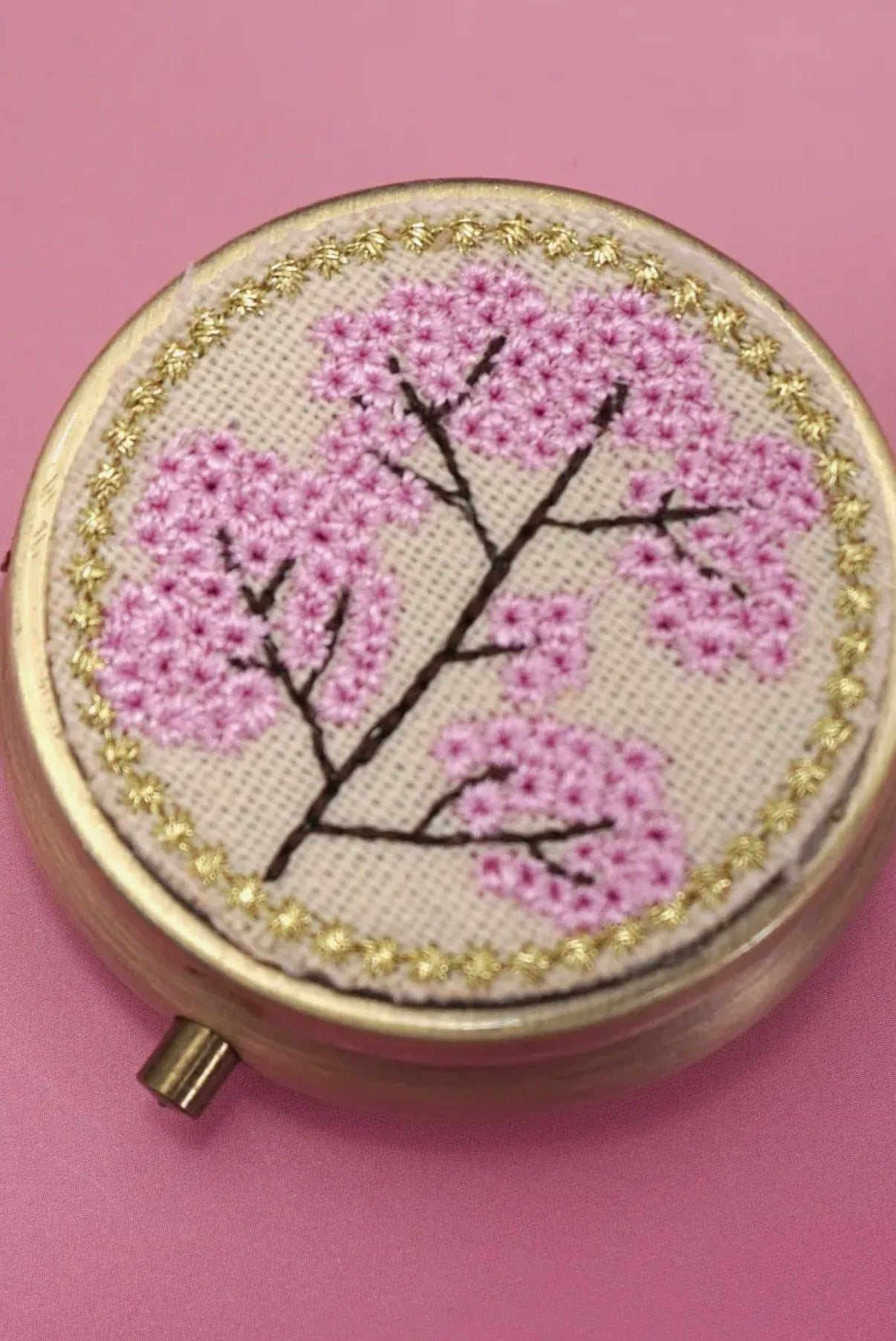 # JEWELRY COMPACT - PINK FLORAL