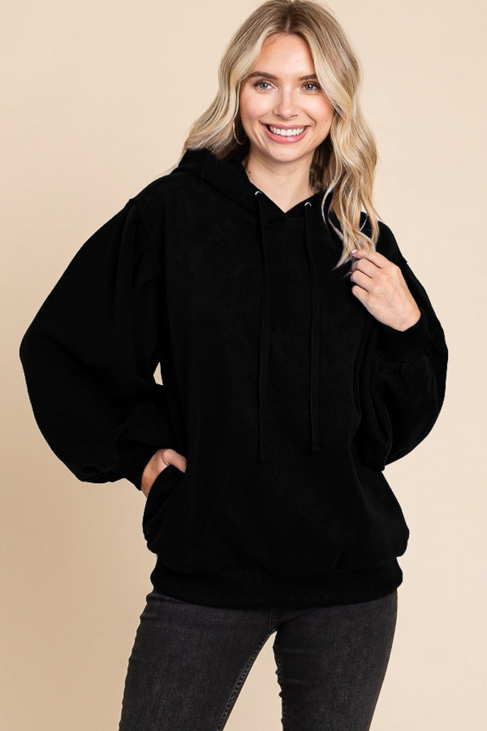 BUBBLE SLEEVE HOODIE