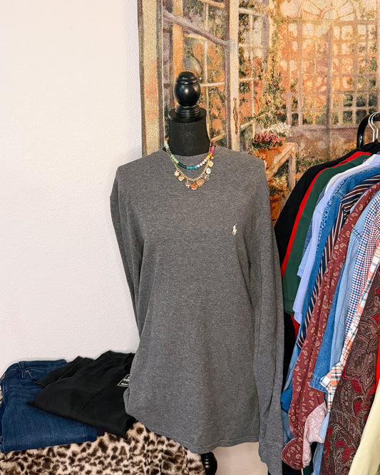 RALPH LAUREN WAFFLE LONG SLEEVE - L