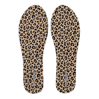 Leopard Print FLAT SOCKS: Small (up to Women's 11, Men's 10)