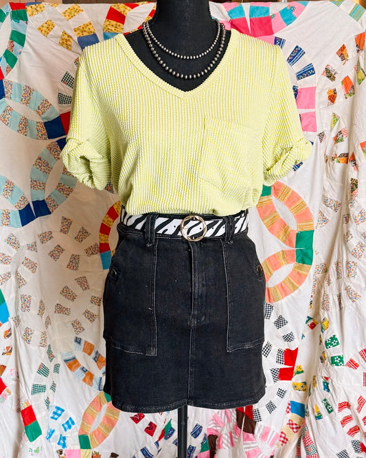 Banks Black Denim Skirt