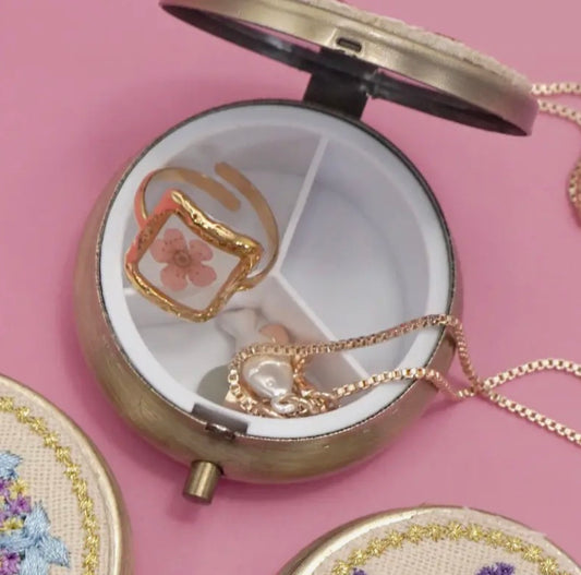 # JEWELRY COMPACT - PINK FLORAL