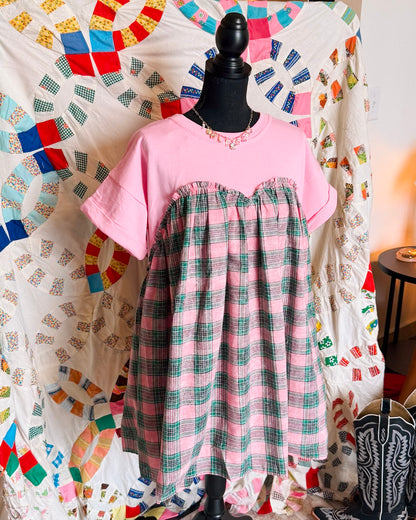 Blair Pink Plaid Dress