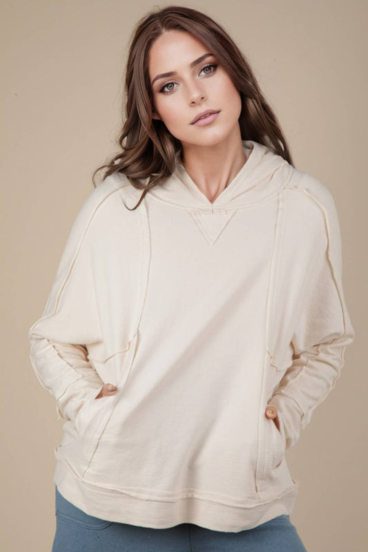 KENZIE CREAM KNIT HOODIE