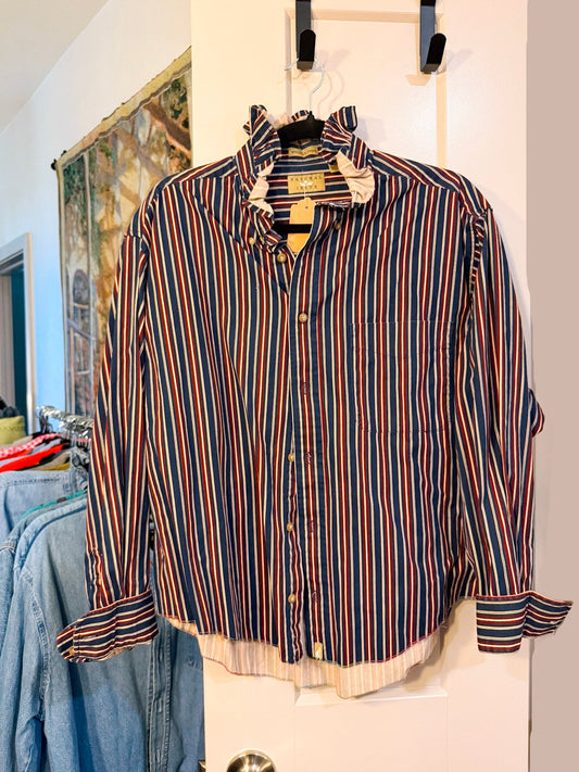 NAVY MAROON STRIPE NATURAL ISSUE REVIVAL