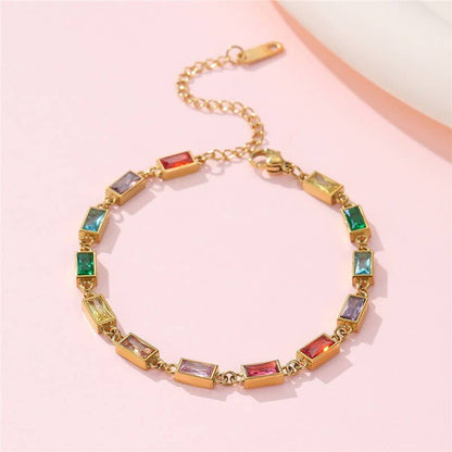 # BRACELET - 18K GOLD CRYSTAL