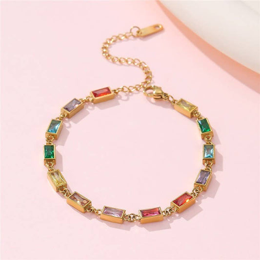# BRACELET - 18K GOLD CRYSTAL