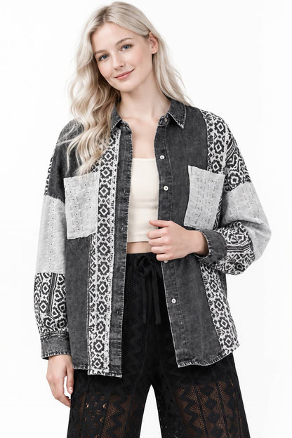 KARA DENIM SHACKET