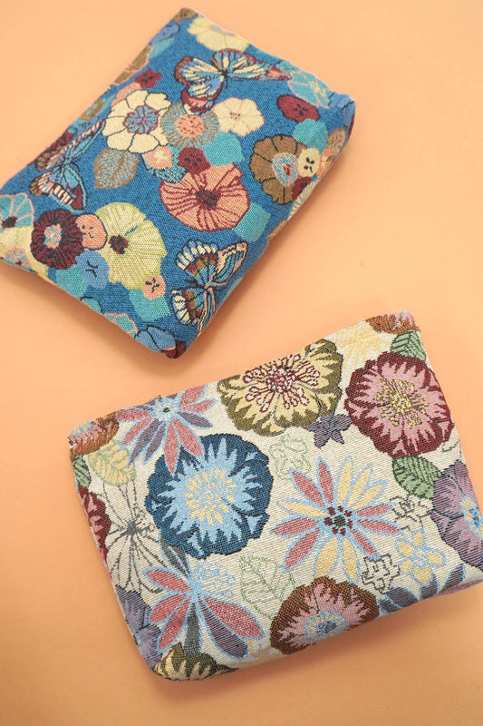 # BAG - MAKEUP FLORAL POUCH/BUTTERFLY