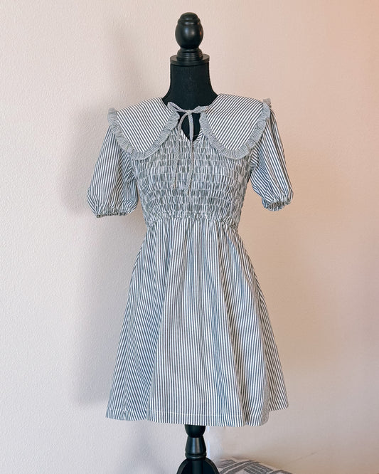 CARRIE BLACK STRIPE DRESS