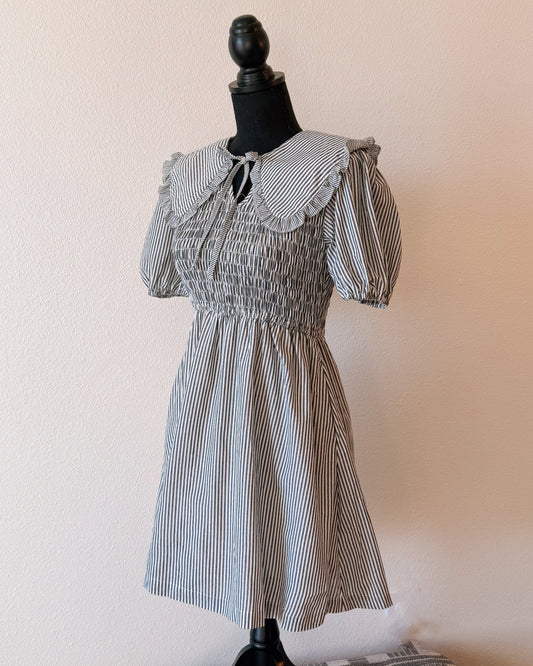 CARRIE BLACK STRIPE DRESS