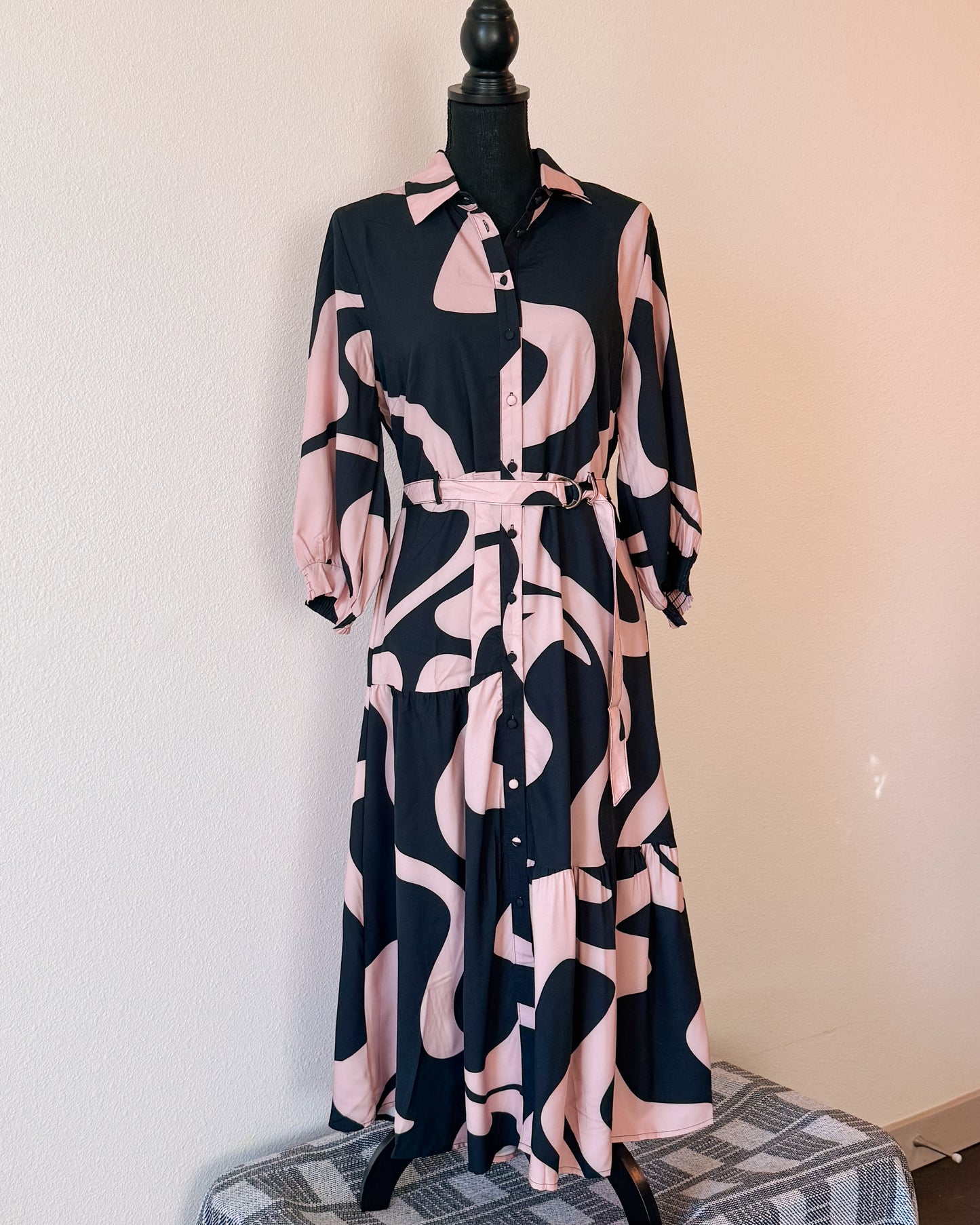 CHARLIE BLK MIDI DRESS