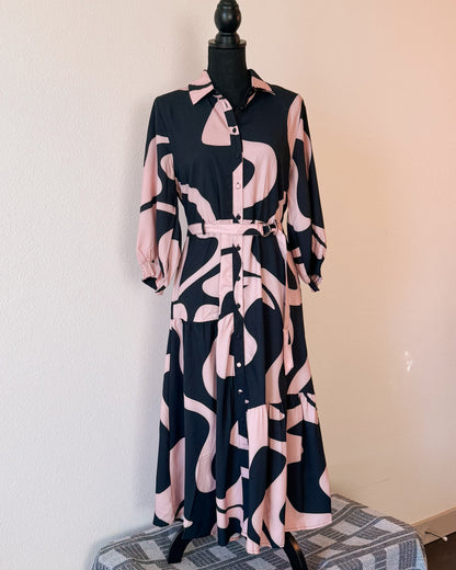 CHARLIE BLK MIDI DRESS
