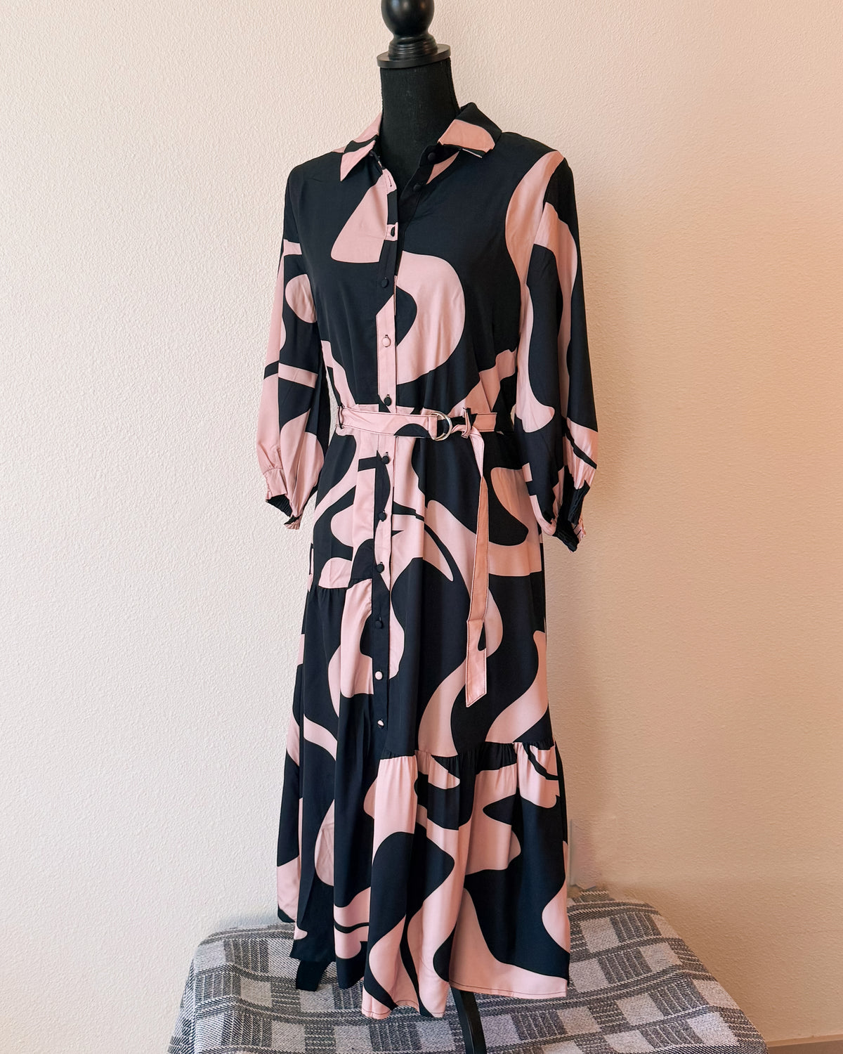 CHARLIE BLK MIDI DRESS