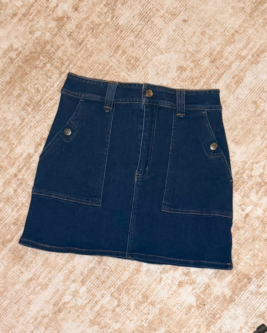 Banks Dark Denim Skirt