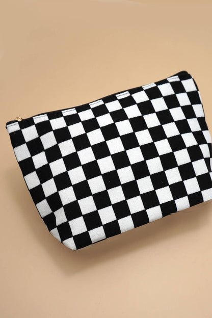 # BAG - MAKEUP CHECKER POUCH/BLACK