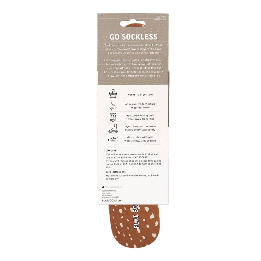 Fawn-Tastic FLAT SOCKS: Small  (up to Women's 11, Men's 10)