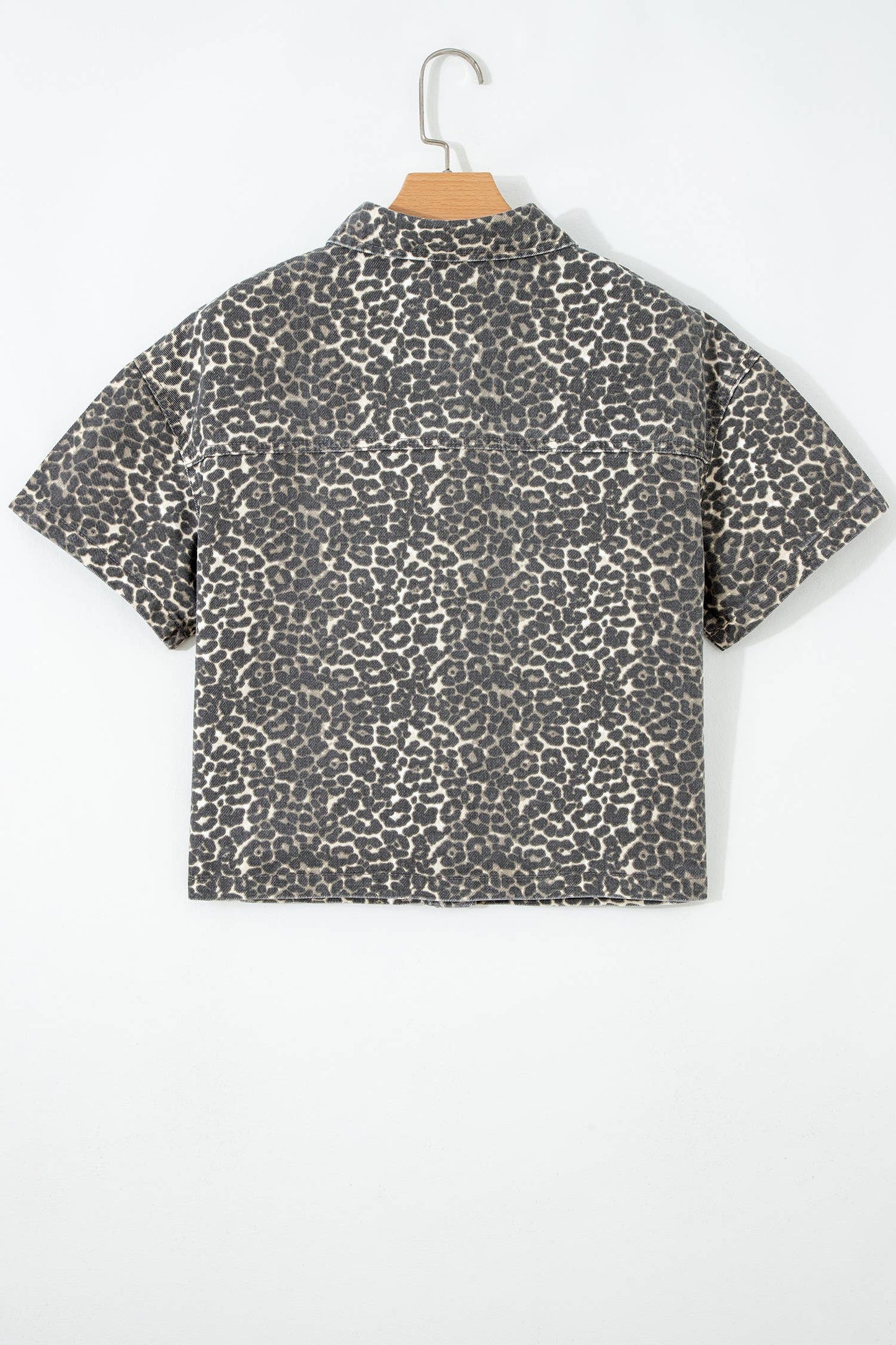 DENIM LEOPARD TOP