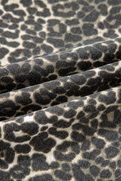 DENIM LEOPARD TOP