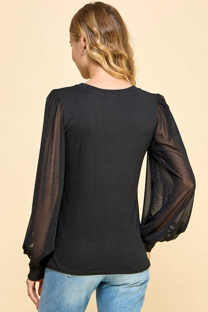 ISABELLE LACE SLEEVE TOP