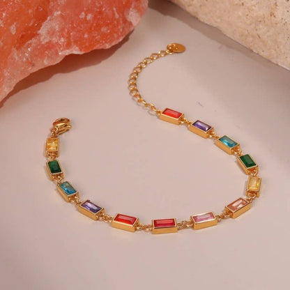 # BRACELET - 18K GOLD CRYSTAL